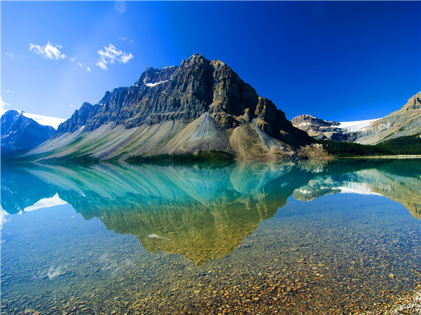 贾斯珀国家公园(Jasper National Park)-玛琳湖(Maligne Lake) -佩投湖（Peyto Lake）-鸦爪冰川（Crowfoot Glacier）