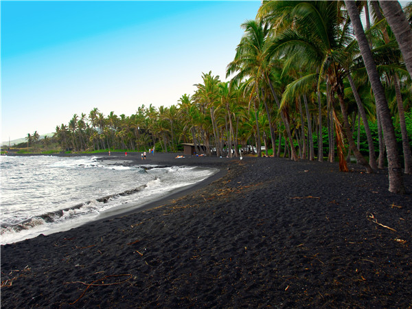希洛-普奈乌鲁黑沙滩（夏威夷最大）-KAU咖啡园-神圣庇护城历史国家公园-柯纳岛